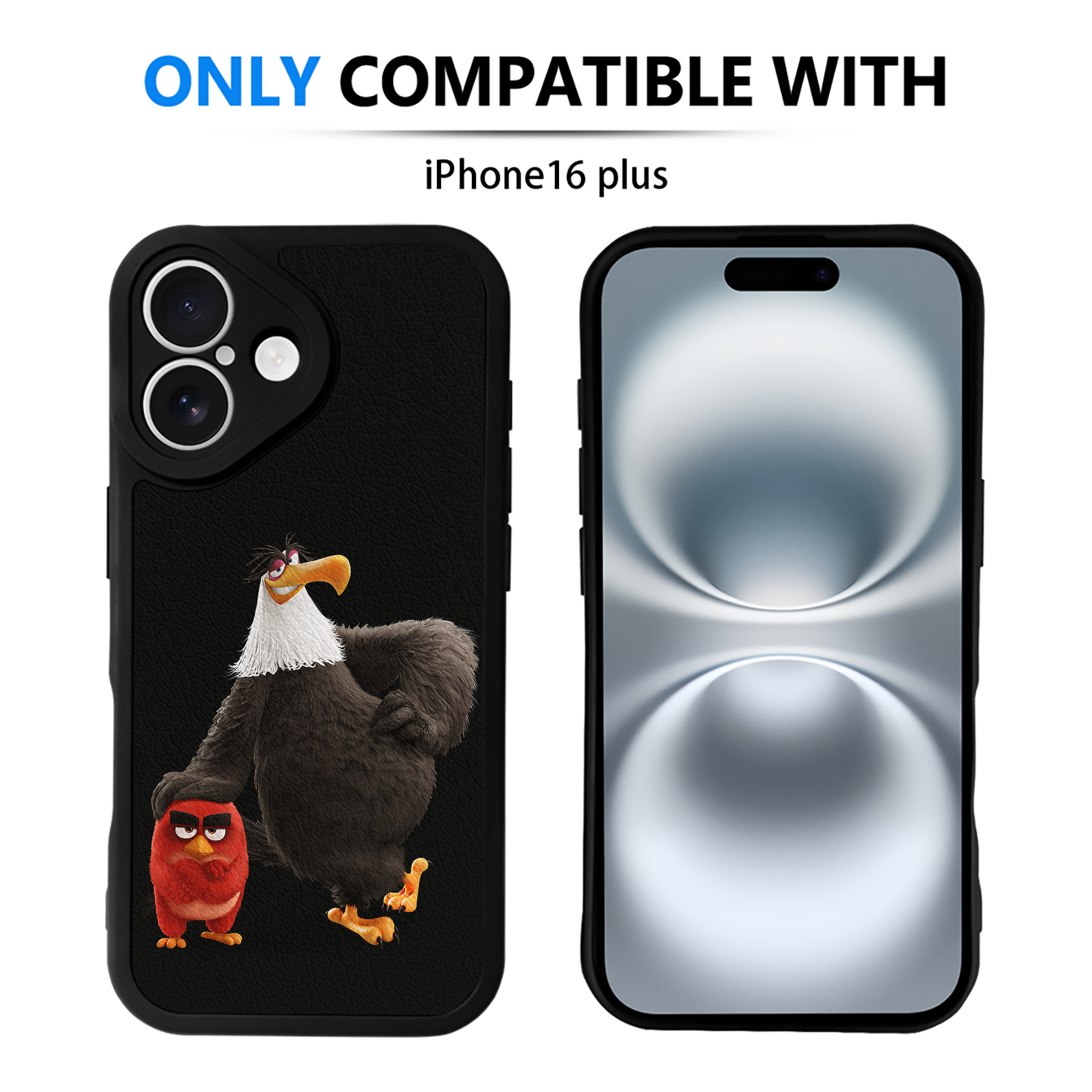 （画像用） Angry Birds アングリーバード 【iPhone 16シリーズ対応】シリコンスマホケース（レザー調） 材質：シリコン